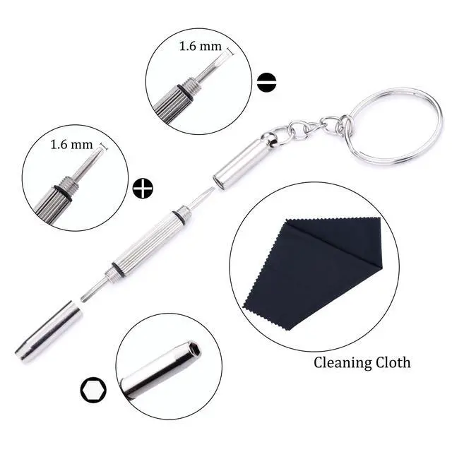 Alt view image 5 of 7 - Upgrade Version Eyeglass Repair Kit,1500 Pcs More Complete Glasses Screws Kit and Nose Pads with 6 Pcs Screwdrivers and 3 Pcs Tools for Glasses, Eyeglasses and Sunglasses Repair