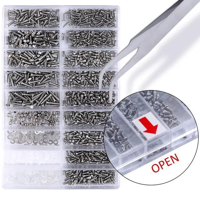 Alt view image 3 of 7 - Upgrade Version Eyeglass Repair Kit,1500 Pcs More Complete Glasses Screws Kit and Nose Pads with 6 Pcs Screwdrivers and 3 Pcs Tools for Glasses, Eyeglasses and Sunglasses Repair