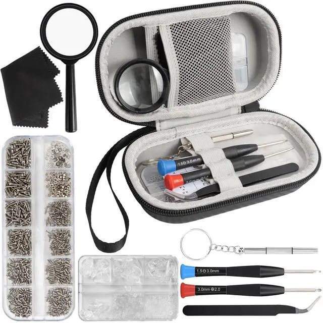 Main image of Eyeglass Repair Kit with Screws, Eye Glasses Repair Kit with Case