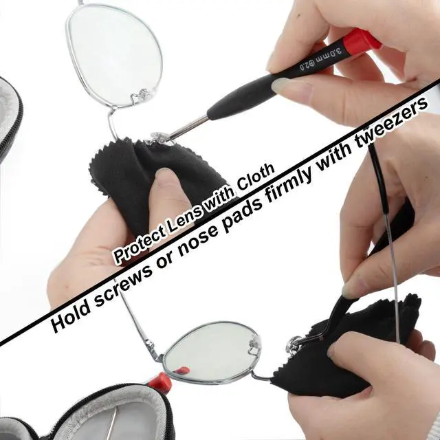 Alt view image 5 of 7 - Eyeglass Repair Kit with Screws, Eye Glasses Repair Kit with Case