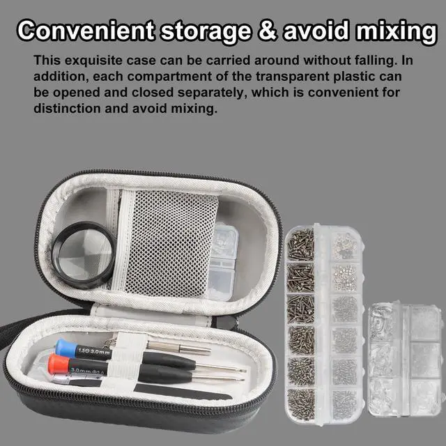 Alt view image 4 of 7 - Eyeglass Repair Kit with Screws, Eye Glasses Repair Kit with Case