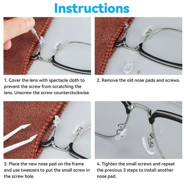 Alt view image 6 of 7 - Eyeglass Repair Kit, 120PCS Stainless Steel Tiny Screws & Screwdriver Set
