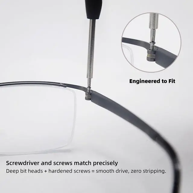 Alt view image 2 of 5 - Eyeglass Repair Kit with Anti Slip Glasses Nose Pad Replacement and Glasses Screws, Tool Kits for Sunglass, Eye Glass Repairing Kit with Eyeglass Screws and Nose Pads, Eye Glass Screwdriver Kits