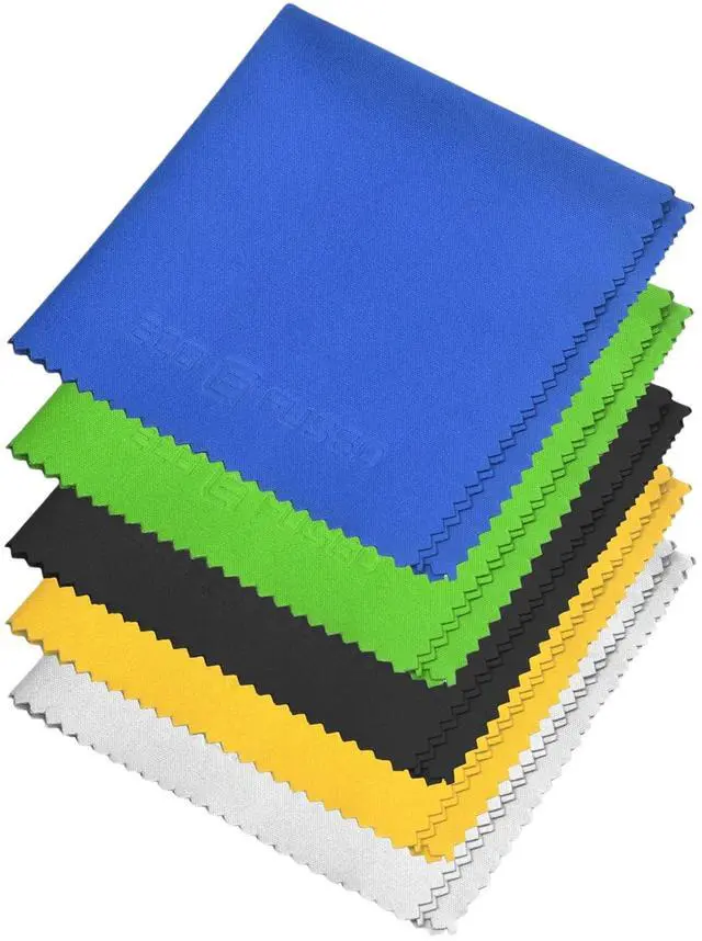 Main image of XL Microfiber Cleaning Cloths - 5 Pack - 12 x 12 inch (30.5 x 30.5 cm) - Quickly Remove Fingerprints, Dust and Smudges from Tablet, TV and Notebook Screens Without Scratches or Marks
