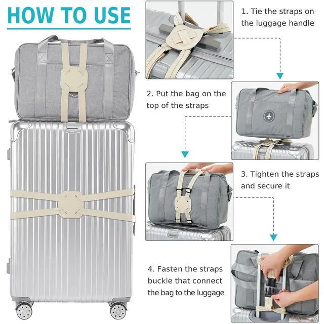 Alt view image 5 of 7 - Luggage Straps Bag Bungee for Suitcase Add a Bag TSA Approved