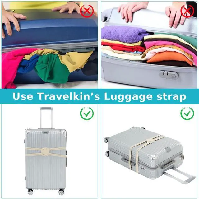 Alt view image 6 of 7 - Luggage Straps Bag Bungee for Suitcase Add a Bag TSA Approved