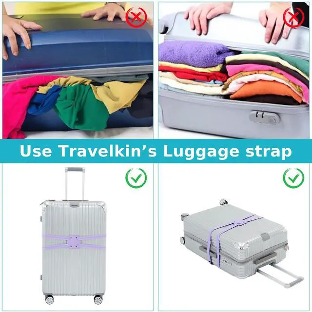 Alt view image 6 of 7 - Luggage Straps Bag Bungee for Suitcase Add a Bag TSA Approved