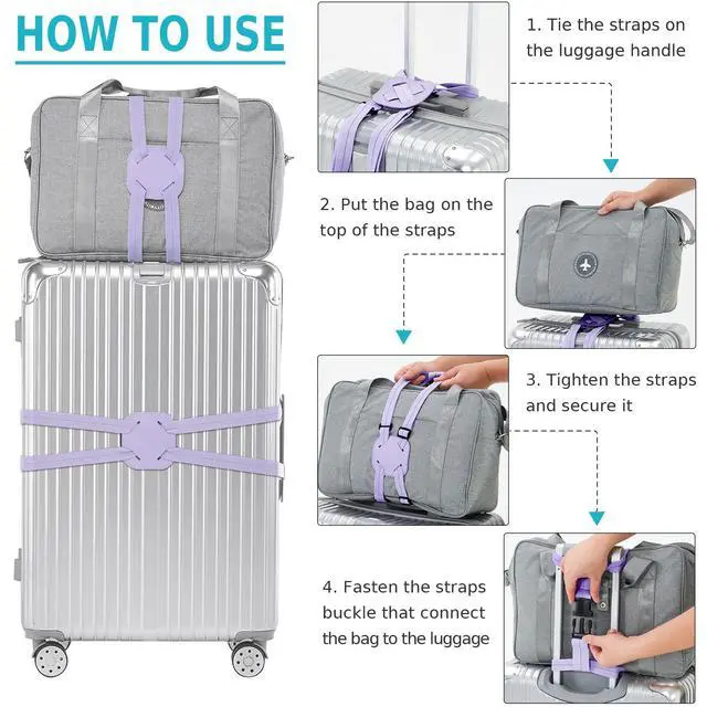 Alt view image 5 of 7 - Luggage Straps Bag Bungee for Suitcase Add a Bag TSA Approved