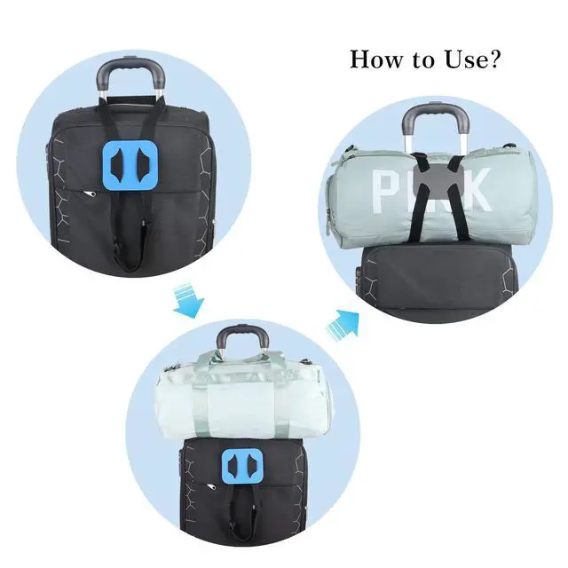 Alt view image 4 of 6 - Luggage Straps Bag Bungees for Add a Bag Easy to Travel Suitcase Elastic Strap Belt- 2 Pack (Blue-2)