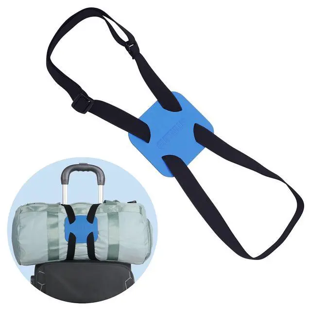 Alt view image 5 of 6 - Luggage Straps Bag Bungees for Add a Bag Easy to Travel Suitcase Elastic Strap Belt- 2 Pack (Blue-2)