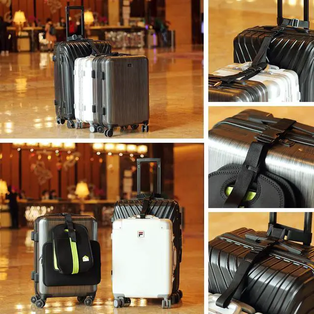 Alt view image 2 of 6 - Luggage Connector, Straps for Suitcase, Add A Bag Adjustable Attachment Accessories 1.25" Endless for Connect Your 3 Luggage Together-2 Pack