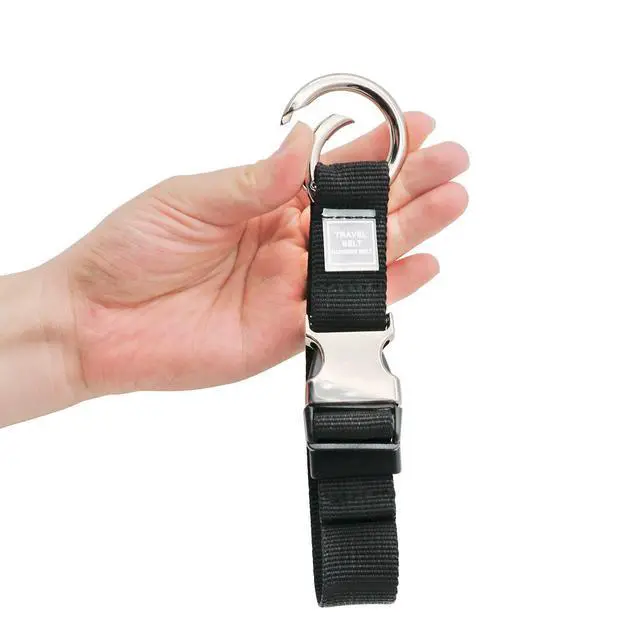 Alt view image 2 of 7 - Add-A-Bag Luggage Strap Jacket Gripper, Luggage Straps Baggage Suitcase Belts Travel Accessories - Make Your Hands Free, Easy to Carry Your Extra Bags, Black