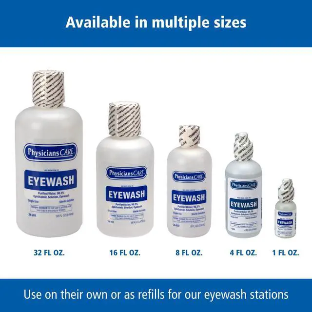 Alt view image 3 of 6 - Eye Wash Solution, Sterile Isotonic Buffered Solution for Flushing & Irrigating Eyes, 16-oz Bottle