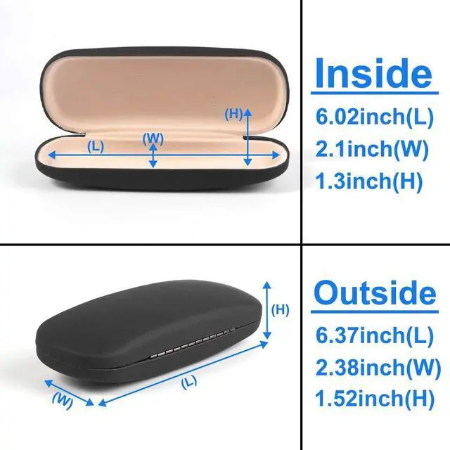 Alt view image 2 of 6 - Unisex Hard Shell Eyeglasses Cases, Black