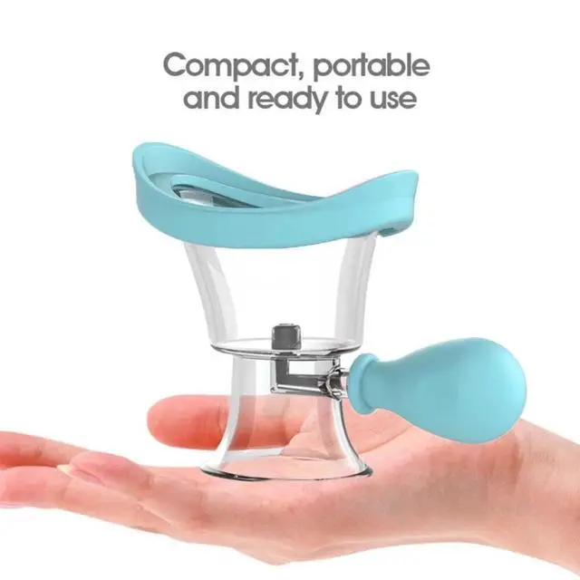 Alt view image 4 of 7 - Eye Wash Cup,Eye Wash Cleaner Kit Silicon Manual Air Pressure Eye Cleaning Cup Tool Effective Eye Rinse Clean Dust Makeup Irritants,Transparent with Storage Container Eye Cup Soothing Tired Eyes(Blue)