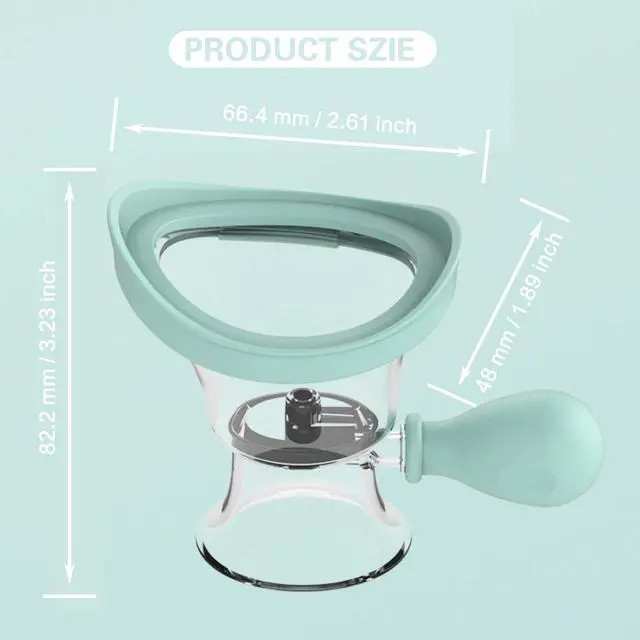 Alt view image 6 of 7 - Eye Wash Cup, Eye Wash Kit - Silicone Manual Air Pressure Eye Cleaning Cup for Eye Rinse, Portable Eye Care Tool for Quick Relief from Tired Eyes, Cleaning Eye Dust, Makeup Irritants(Blue)