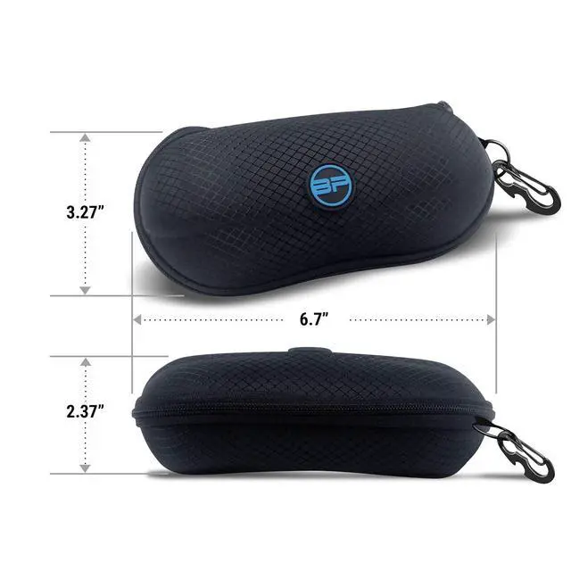 Alt view image 5 of 6 - Sunglasses Case Semi Hard EVA Shell with Metal Hanging Hook Belt Clip Sun Glasses Storage