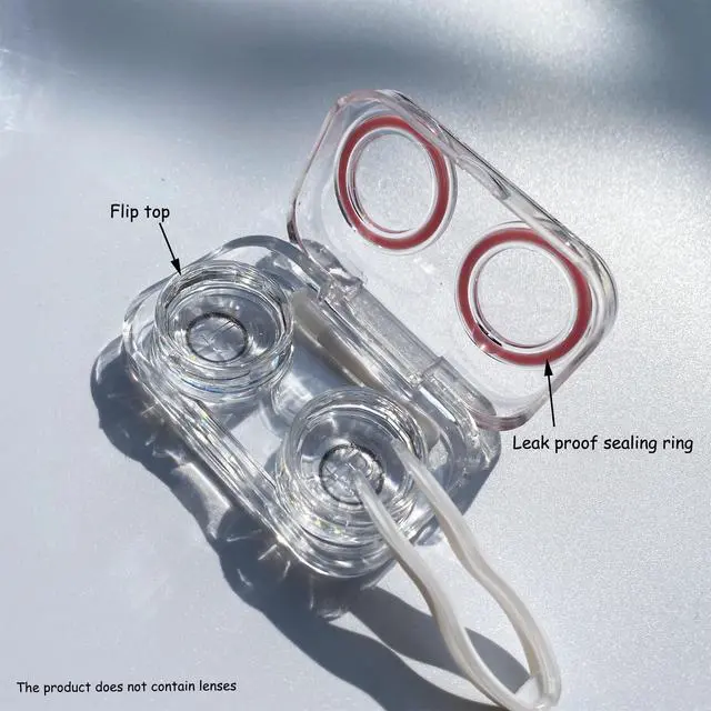 Alt view image 5 of 6 - 4 PCS Contact Lens Cases, Colorful Contact Lens Container Holder, Outdoor Portable Mini Contact Lens Soak Storage Kit for Travel & Home