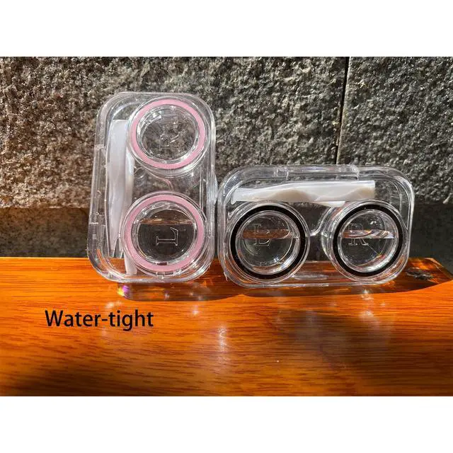 Alt view image 4 of 6 - 4 PCS Contact Lens Cases, Colorful Contact Lens Container Holder, Outdoor Portable Mini Contact Lens Soak Storage Kit for Travel & Home