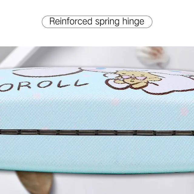Alt view image 3 of 7 - Hard Shell Eyeglasses Case, PU Leather Protective Glasses Case, Cute Cartoon Surface Eyeglass Case for Women Girls (Blue Dog)
