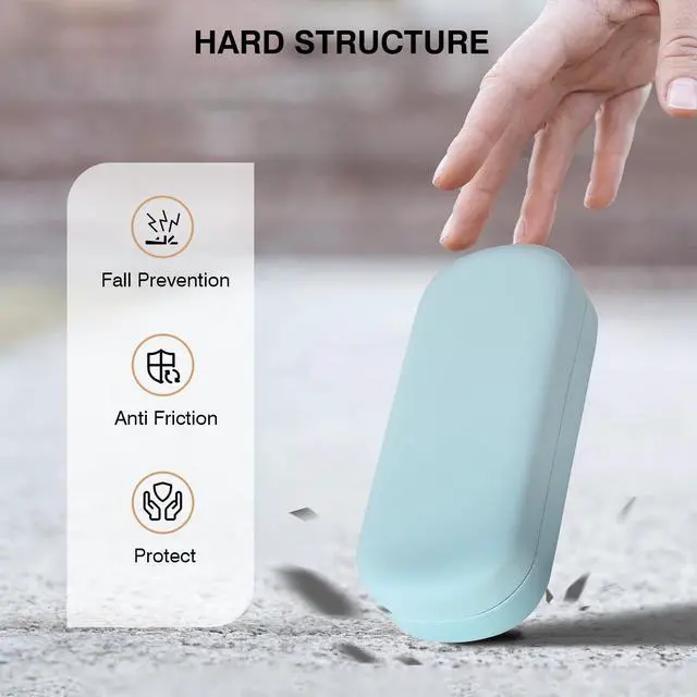 Alt view image 4 of 6 - Glasses Case Hard Shell Large Eyeglasses Case, Light Blue