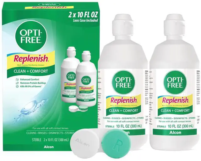 Main image of Replenish Multi-Purpose Contact Lens Solution, 10 Fl Oz, 2 Pack