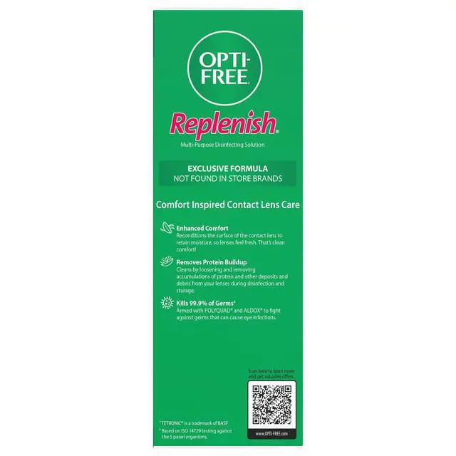 Alt view image 2 of 3 - Replenish Multi-Purpose Contact Lens Solution, 10 Fl Oz, 2 Pack