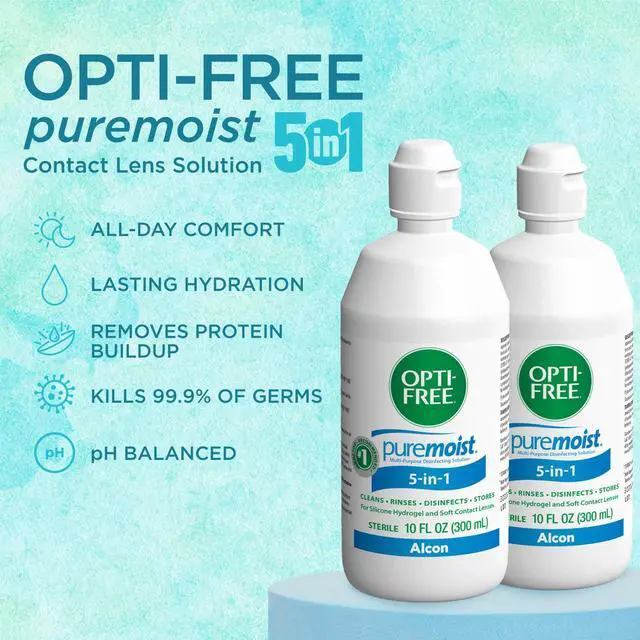 Alt view image 3 of 6 - Puremoist Multi-Purpose Contact Lens Solution, 10 Fl Oz, 2 Pack