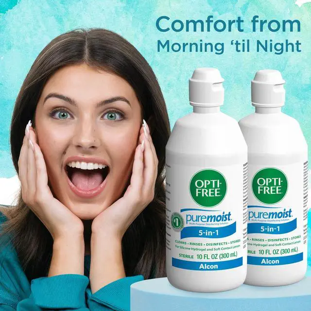 Alt view image 5 of 6 - Puremoist Multi-Purpose Contact Lens Solution, 10 Fl Oz, 2 Pack