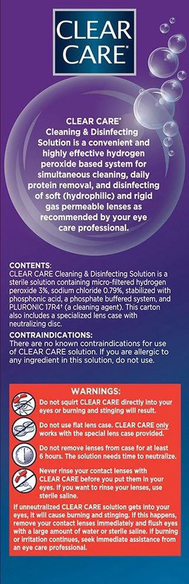 Alt view image 5 of 6 - Cleaning & Disinfecting Contact Lens Solution, 12 Fl Oz, 2 Pack
