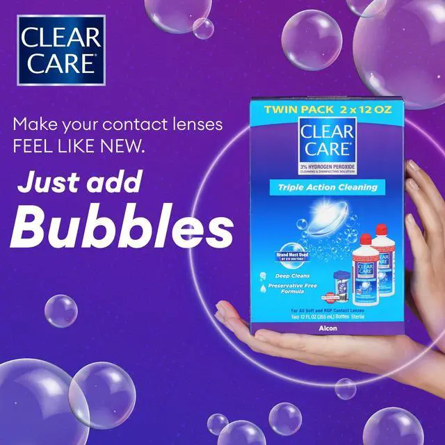 Alt view image 2 of 6 - Cleaning & Disinfecting Contact Lens Solution, 12 Fl Oz, 2 Pack