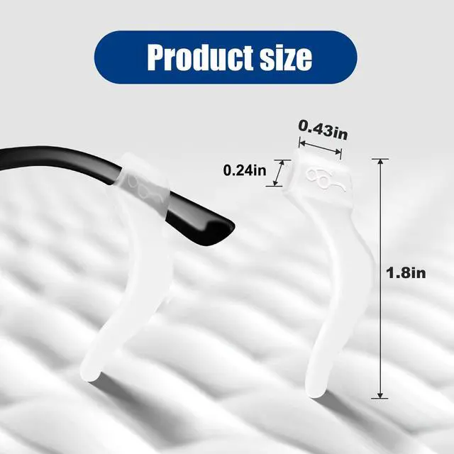 Alt view image 2 of 6 - Eyeglass Ear Grips -20 Pairs eye glasses ear grippers Anti-slip Holder, Silicone Ear Hook, eyeglasses ear grip Sleeve Retainer for Sports Glasses, Sunglasses Reading Glasses