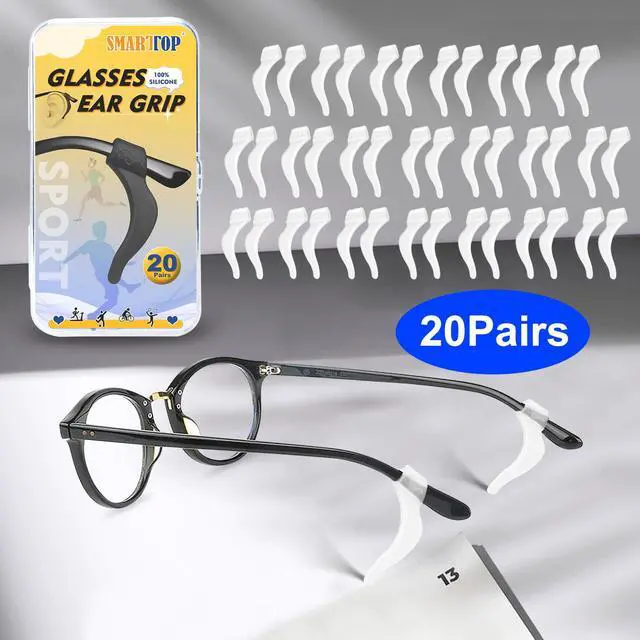 Alt view image 5 of 6 - Eyeglass Ear Grips -20 Pairs eye glasses ear grippers Anti-slip Holder, Silicone Ear Hook, eyeglasses ear grip Sleeve Retainer for Sports Glasses, Sunglasses Reading Glasses