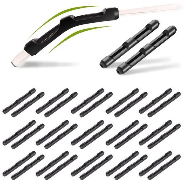 Main image of Eyeglasses Temple Tips, 16 Pairs Silicone Eyeglasses Retainers Sleeve Retainer Anti-Slip Safety Eyewear Retainers Spectacle Stay For Eyeglasses, Sunglasses, Reading Glasses (Black Temple Tip)