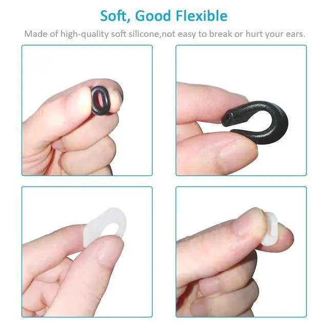 Alt view image 4 of 7 - 12 Pairs Eyeglasses Ear Grips, Anti Slip Eyeglass Retainer, Premium Silicone Ear Hook, Keep Glasses from Slipping Down Your Nose, Simple, Effective Helper for Kids, Adults, Sports, Study & Work