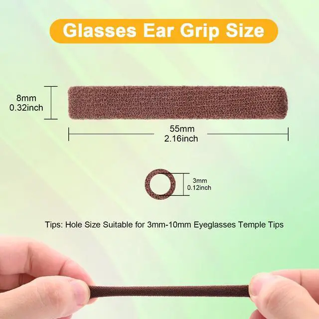 Alt view image 3 of 7 - Soft Knitting Cotton Glasses Ear Cushion - Black 3 Pairs