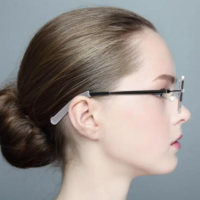 Alt view image 5 of 7 - Soft Knitting Cotton Glasses Ear Cushion - Black 3 Pairs