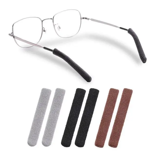 Alt view image 6 of 7 - Soft Knitting Cotton Glasses Ear Cushion - Black 3 Pairs