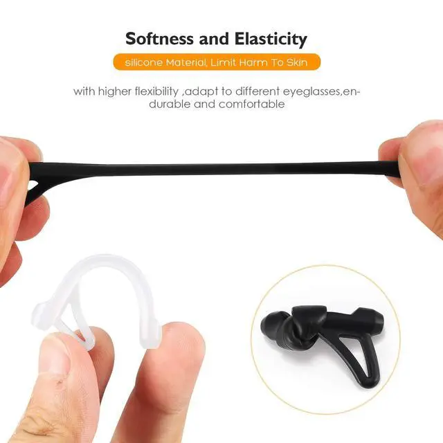 Alt view image 6 of 7 - Eyeglasses Ear Grips Sleeve- anti slip eyewear retainerGlasses Ear Cushion