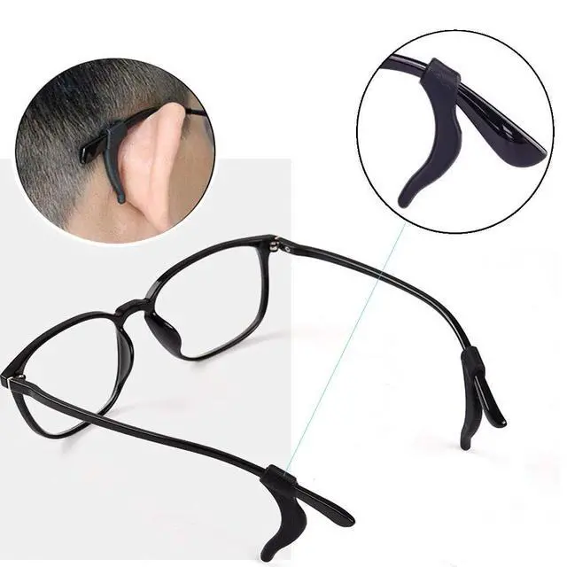 Alt view image 4 of 6 - HKIDEE Eyeglass Ear Grip, Anti - Slip Comfortable Silicone Elastic Eyeglasses Retainers For Sunglasses Reading Glasses Eyewear, Sport Eyeglass Strap, 12 Pairs