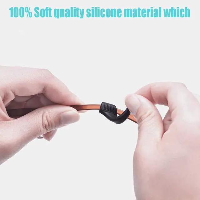 Alt view image 5 of 6 - HKIDEE Eyeglass Ear Grip, Anti - Slip Comfortable Silicone Elastic Eyeglasses Retainers For Sunglasses Reading Glasses Eyewear, Sport Eyeglass Strap, 12 Pairs