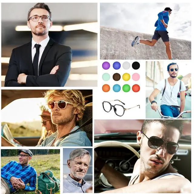 Alt view image 2 of 7 - 12-Pair Eyeglass Ear Grips - Non-Slip, Silicone Ear Cushions for Eyeglasses, Reading Glasses, Sunglasses (12 Colors)
