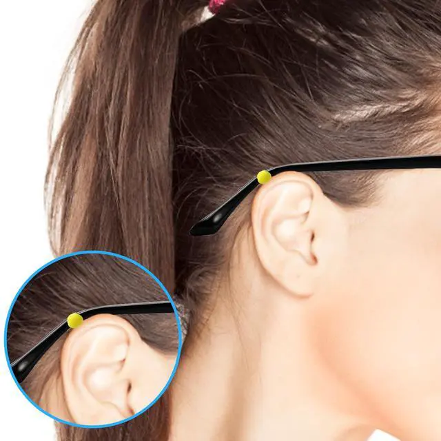 Alt view image 7 of 7 - 12-Pair Eyeglass Ear Grips - Non-Slip, Silicone Ear Cushions for Eyeglasses, Reading Glasses, Sunglasses (12 Colors)