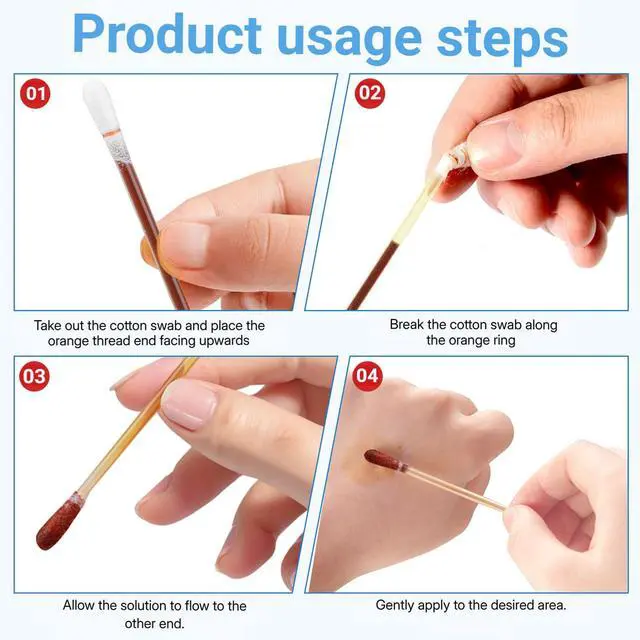 Alt view image 4 of 7 - 50 Pcs Cotton Iodine Swabs Individually Wrapped Disposable Iodophor Swabsticks Medical Sanitary First Aid Kit Emergency Care Safety Home Travel Use