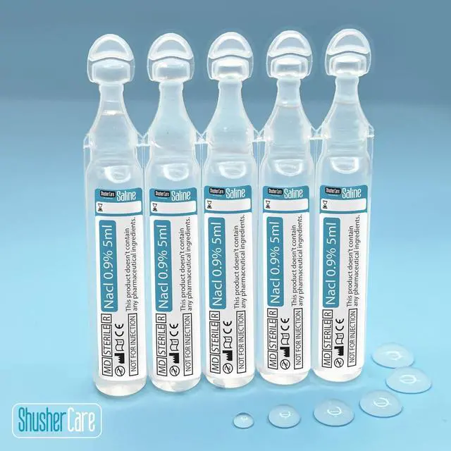 Alt view image 5 of 6 - Saline Ampoules - Saline Solution, Sodium Chloride 0.9%, Nasal Cleanse for Babies, Kids, & Adults, Sterile Nasal Care, Wound Cleansing - 20 Count (5ml Each)
