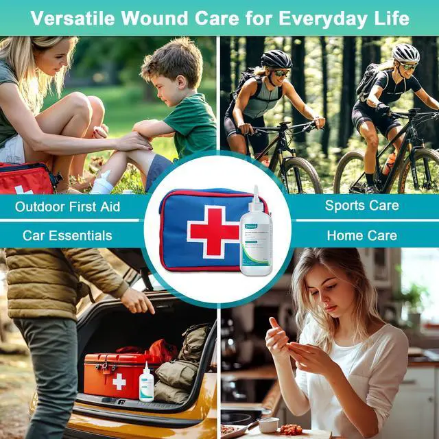 Alt view image 6 of 7 - Wound Cleanser Skin Rinsing Wash First Aid Solution 8 oz