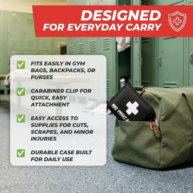 Alt view image 6 of 7 - 150 Piece Premium First Aid Kit, Compact Bag for Purse & Travel