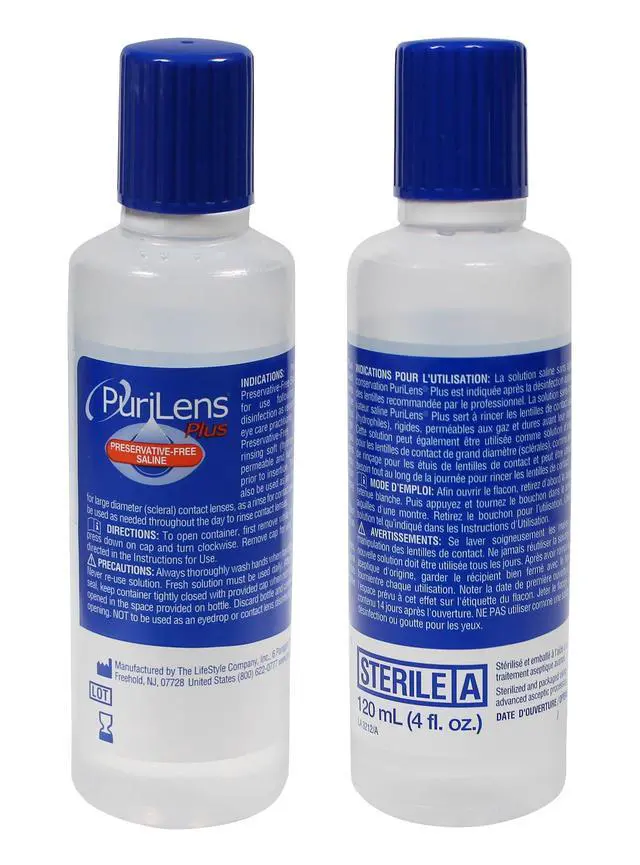 Alt view image 3 of 4 - Plus Preservative-Free Contact Lens Saline 120ml (4 fl. oz.) 3 Pack