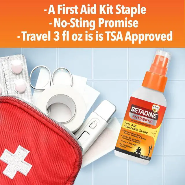 Alt view image 3 of 7 - Antiseptic First Aid Spray, Povidone-Iodine 5%, 3 Fl Oz