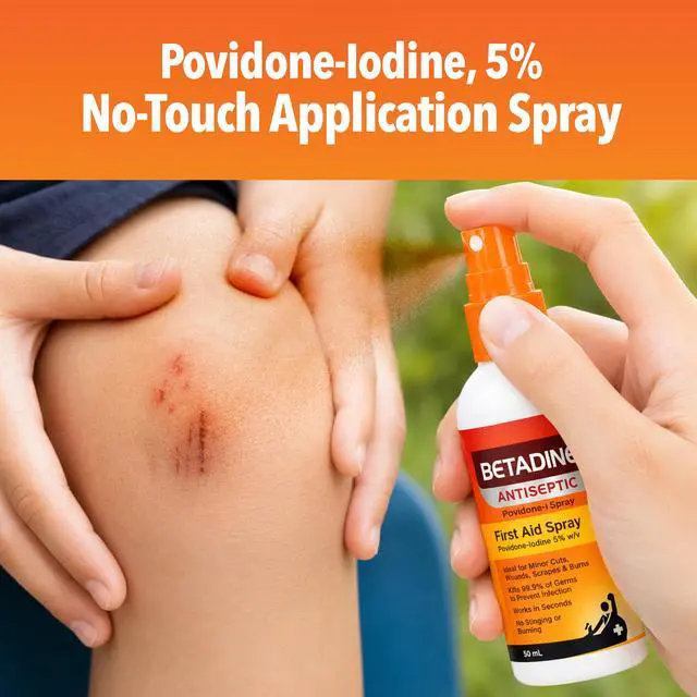 Alt view image 4 of 7 - Antiseptic First Aid Spray, Povidone-Iodine 5%, 3 Fl Oz